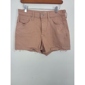 Universal Thread High Rise Midi Shorts 10/30 Womens Salmon Color Raw Hem